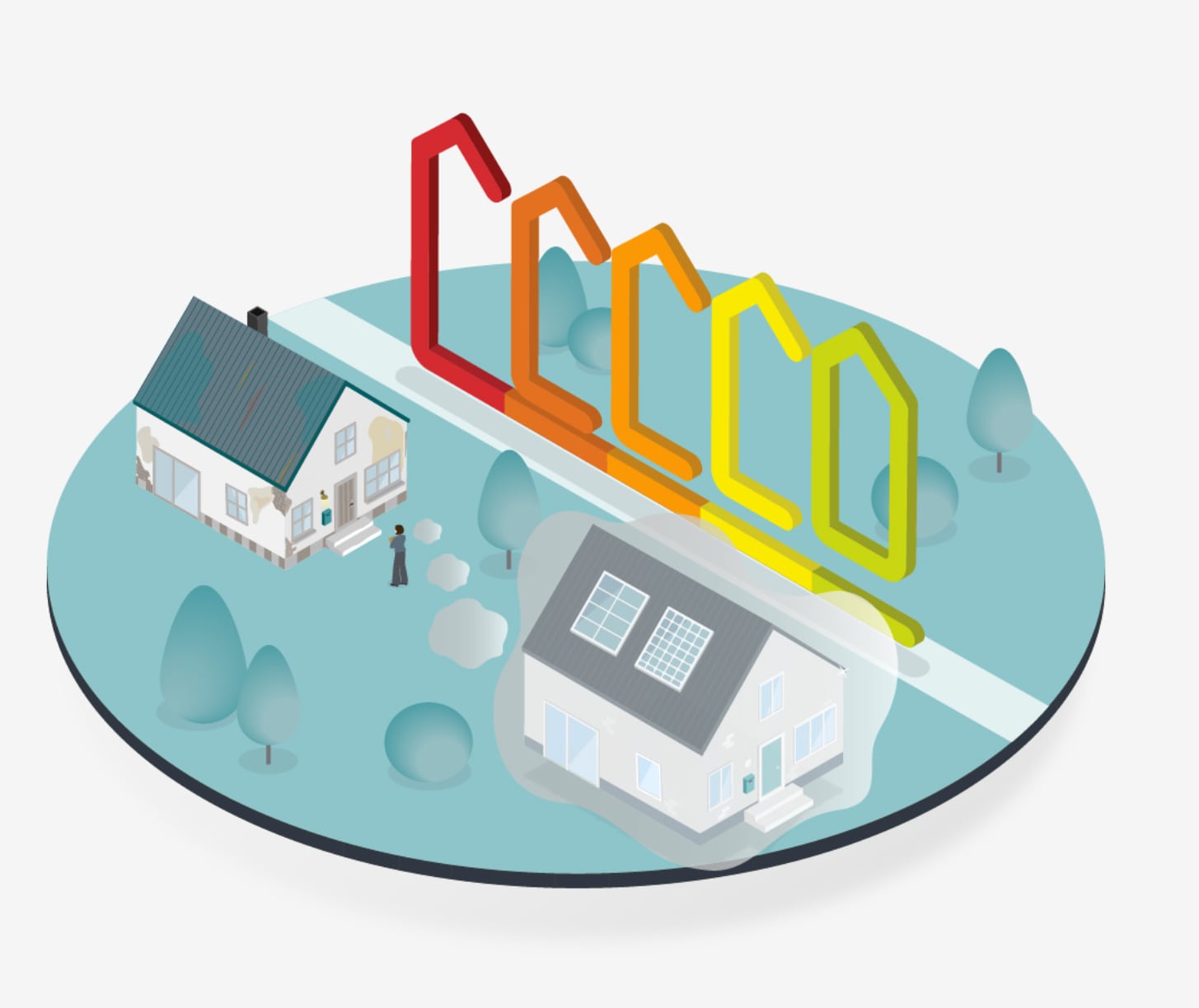 Die Sanierung eines alten Hauses kann die Energieeffizienz steigern.