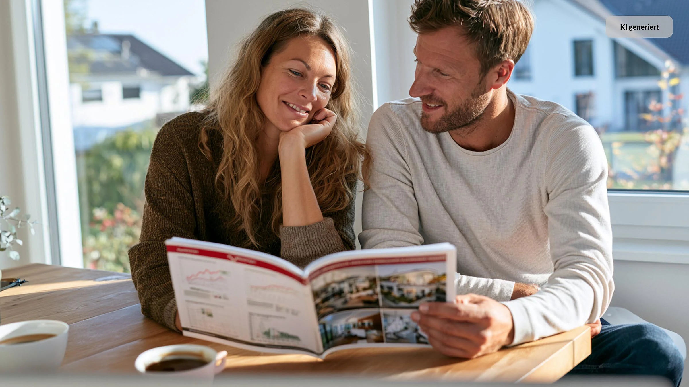 Paar beim Vergleich der aktuellen Immobilienpreise