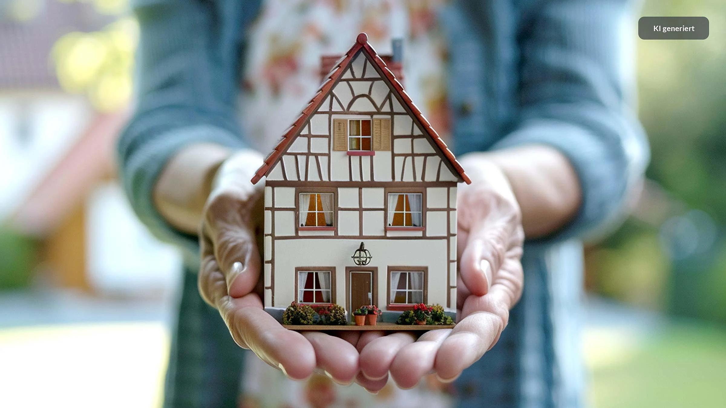 Ältere Frau übergibt Haus als Erbe
