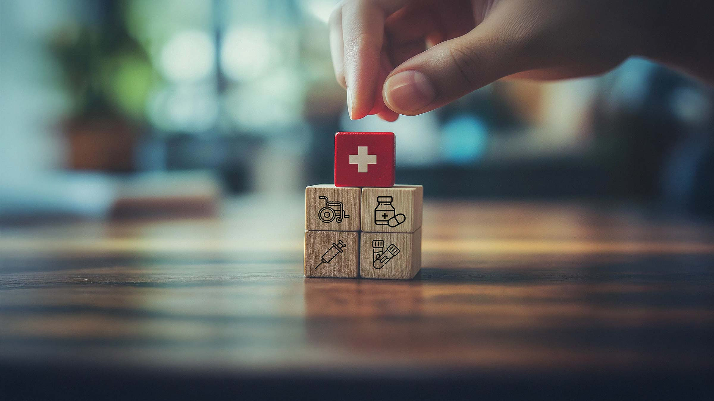 Grafik zeigt die betriebliche Krankenversicherung als Zusatzbaustein bei der Absicherung