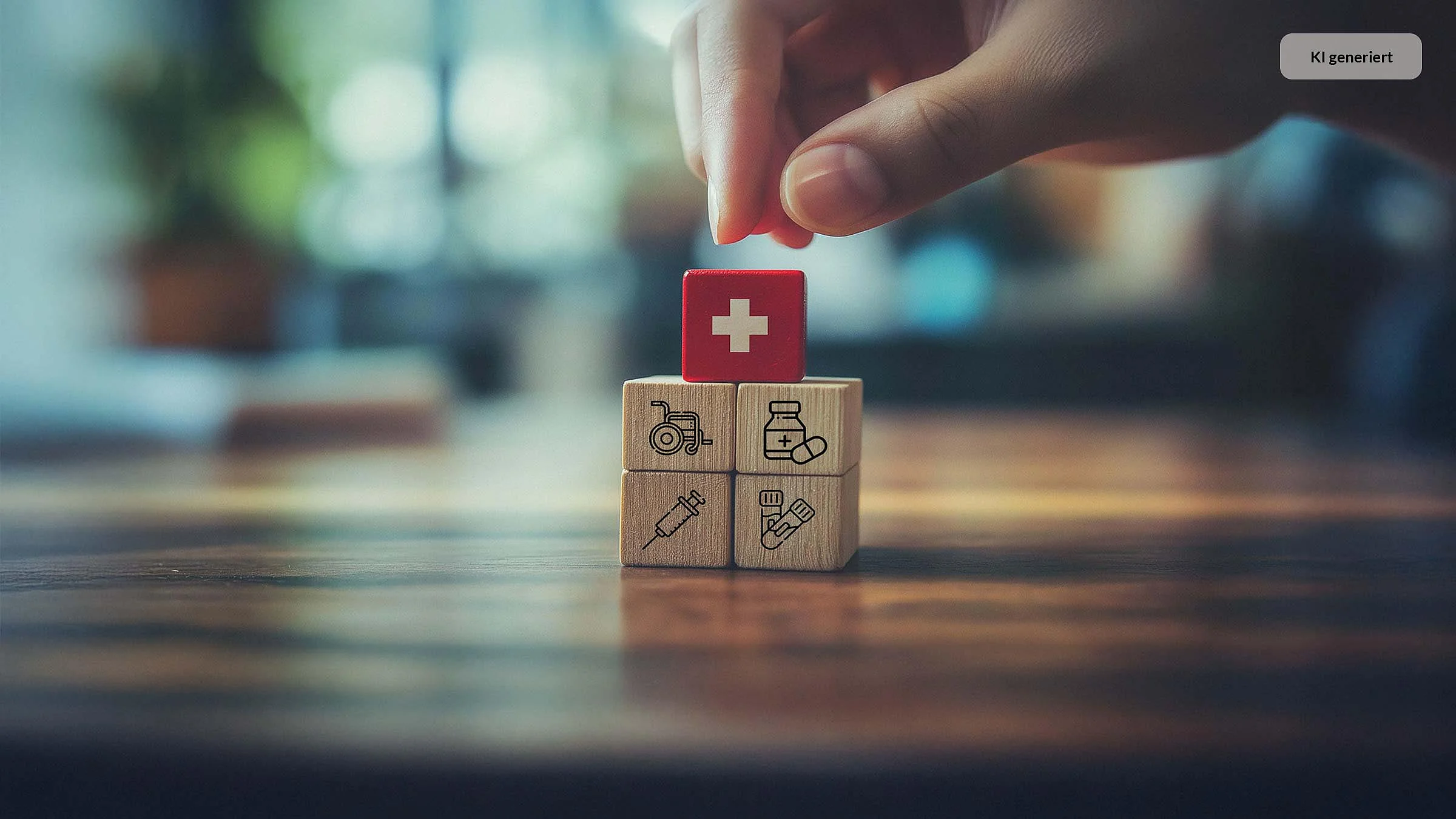 Grafik zeigt die betriebliche Krankenversicherung als Zusatzbaustein bei der Absicherung