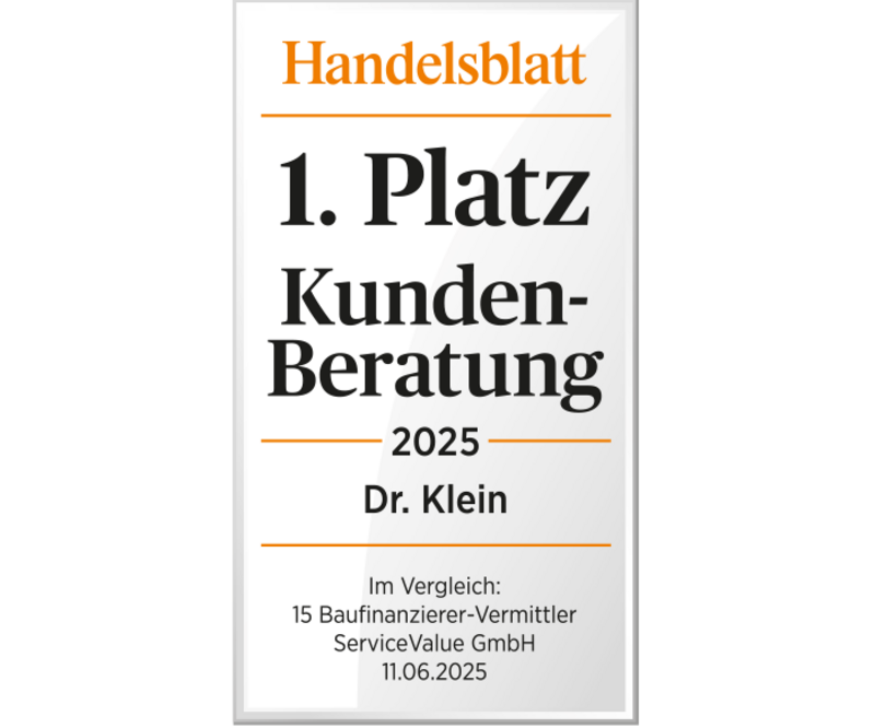 1. Platz für Dr. Klein in der Kategorie Kundenberatung